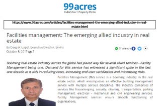 Facilities management The emerging allied industry in real estate