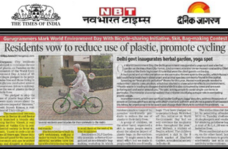 Gurugram residents vow to reduce use of plastic, promote cycling