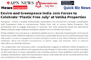 Enviro and Greenpeace India Join Forces to Celebrate ‘Plastic Free July’ at Vatika Properties