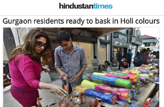 Gurgaon residents ready to bask in Holi colours